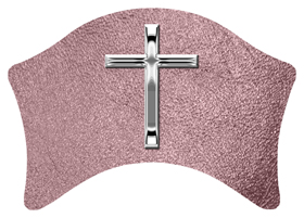 DABAN-510-SL-SH-OR Silver Single Cross Shimmer Orchid